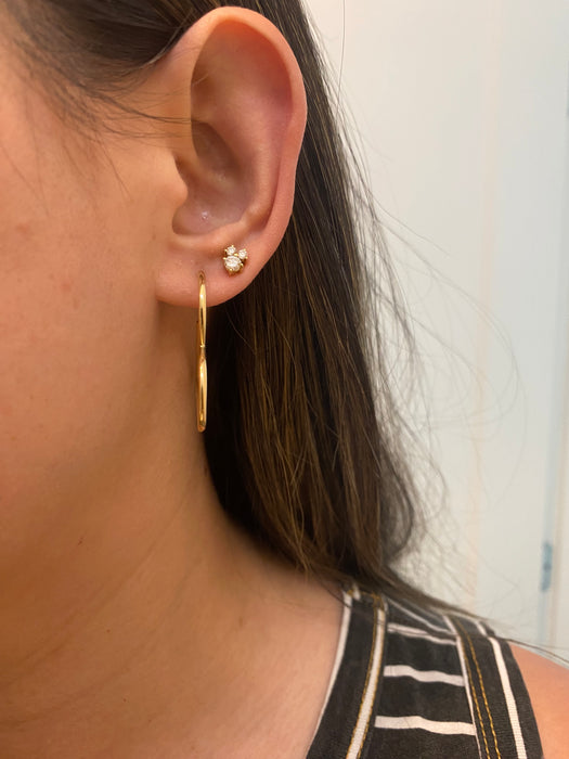 14k heart hoop earrings