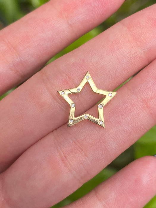 14k solid charm connector