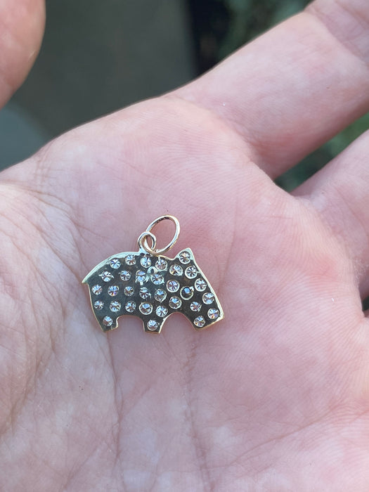 18k diamond capybara charm