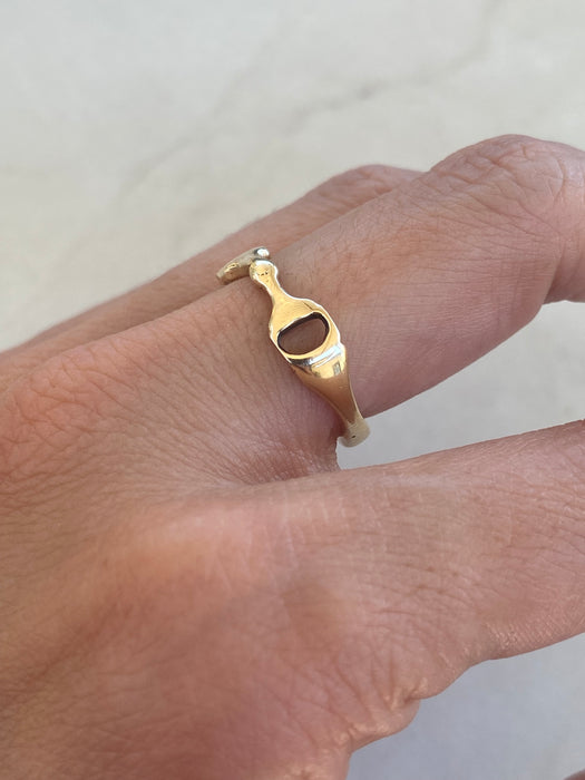 Vintage 14K Horsebit Buckle Ring