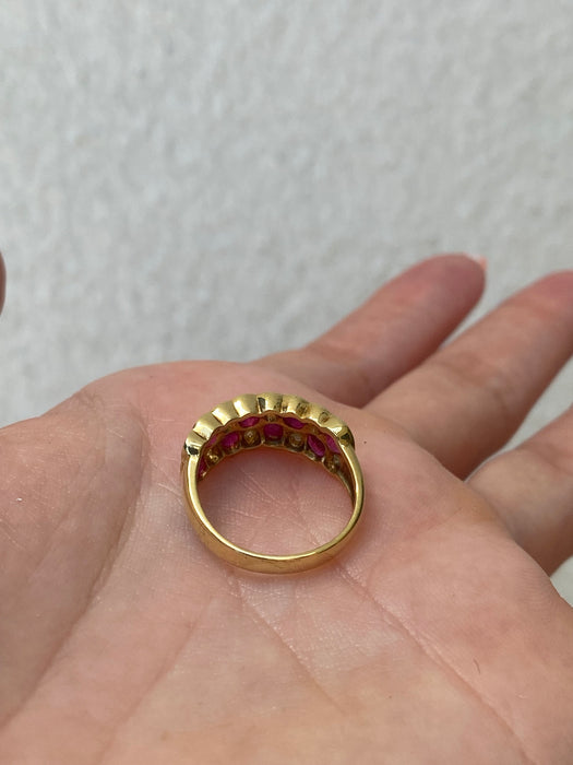18k ruby diamond ring size 5.75