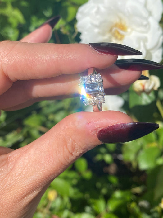 Vintage Platinum 900 Natural Diamond Ring – 2.14 TCW