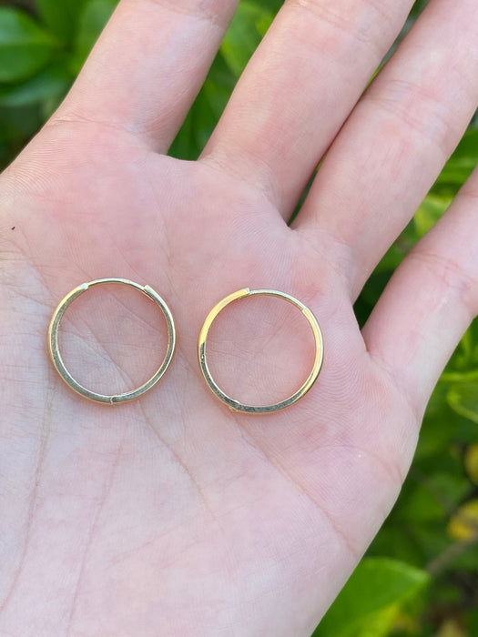 14k 18mm Huggie earrings