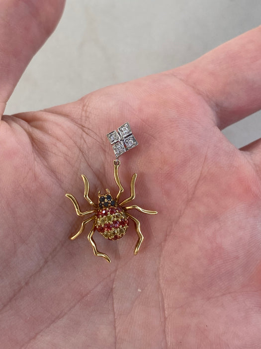 Vintage 18K Two-Tone Spider Charm