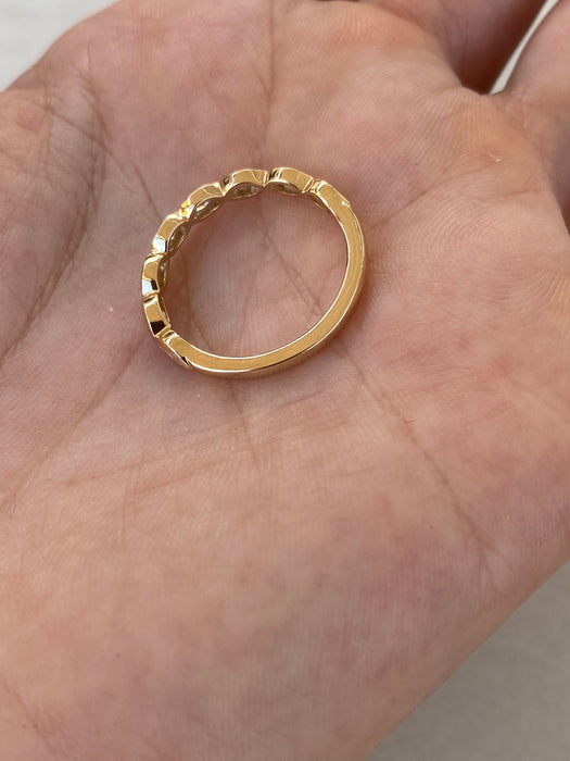 14K Bezel-Set Marquise Lab Diamond Ring