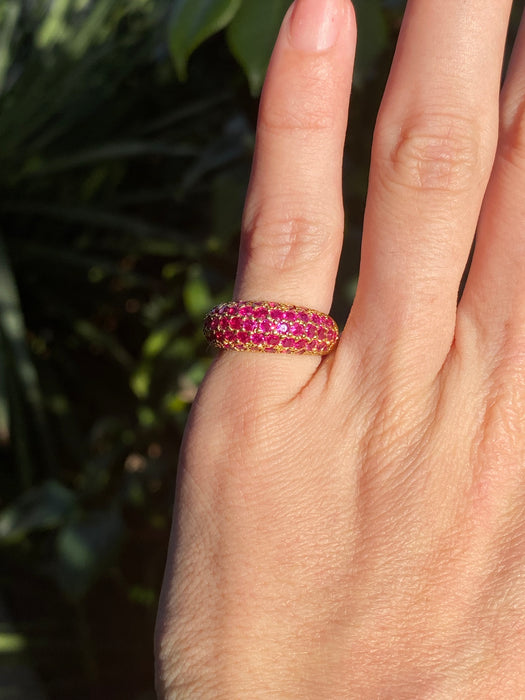 18k ruby dome ring size 4