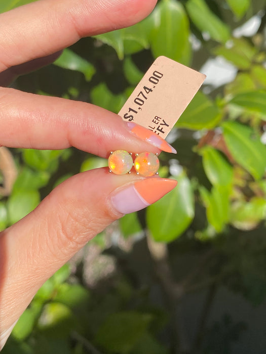 14k opal stud earrings by effy
