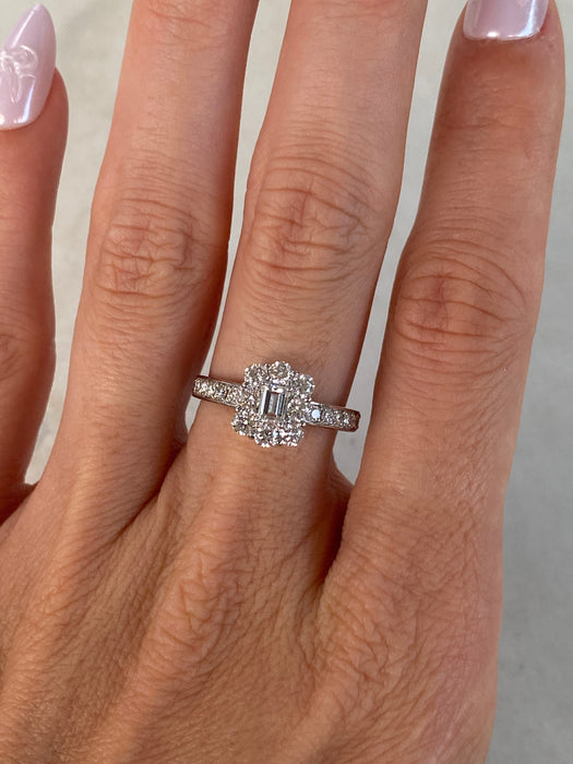 Vintage Platinum 900 1.01 TCW Diamond Ring