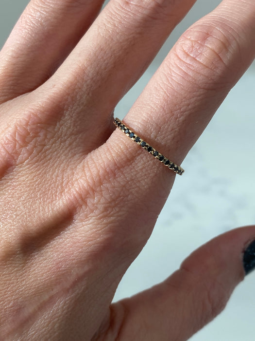 10k black diamond stacker ring size 7