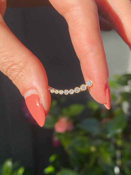 14k diamond single ear climber