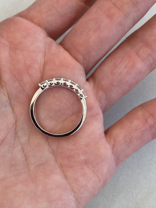 14K White Gold Lab Diamond Seven-Stone Stacker Ring
