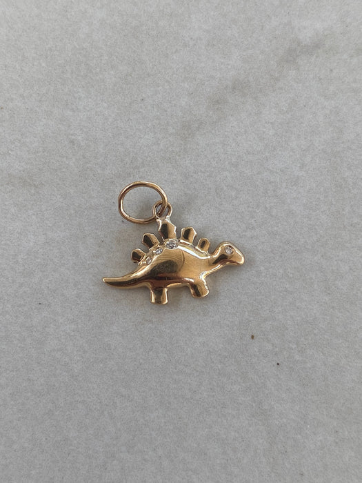 14K Triceratops Dinosaur Charms