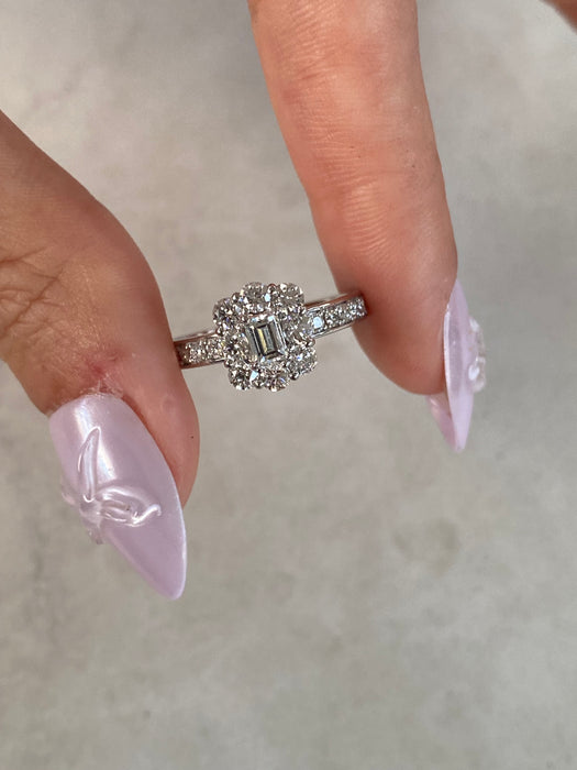 Vintage Platinum 900 1.01 TCW Diamond Ring