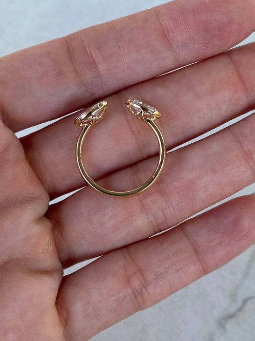 14K Gold Marquise Lab Diamond Ring | 1.10 CTW