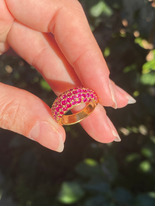 18k ruby dome ring size 4