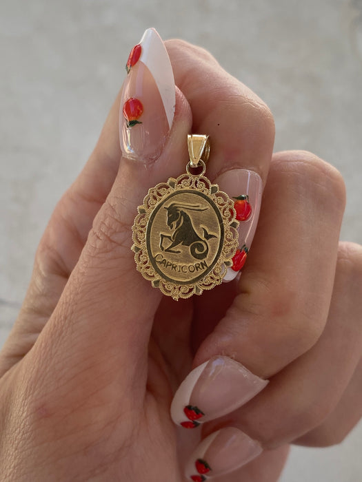 14K Gold Zodiac Charm