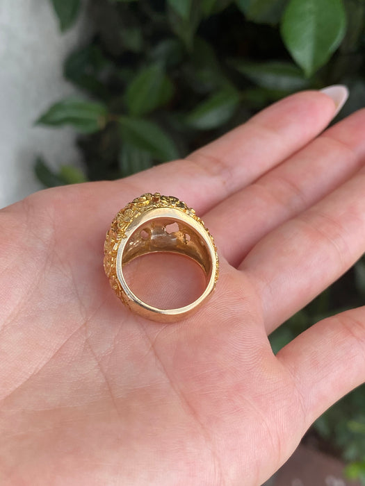 14k flower bombe ring size 5