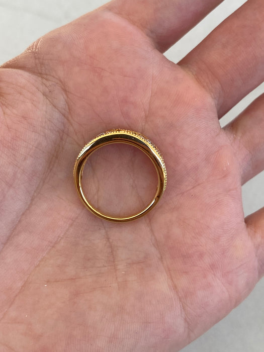 Vintage 18K Yellow Gold Diamond Cloud Ring