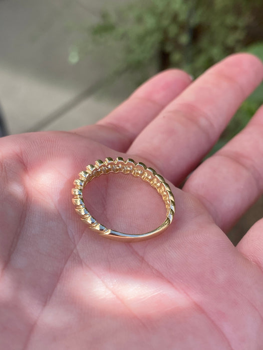 14k croissant ring size 8