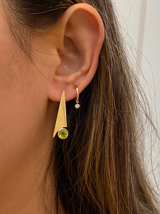 14k peridot and amethyst earrings