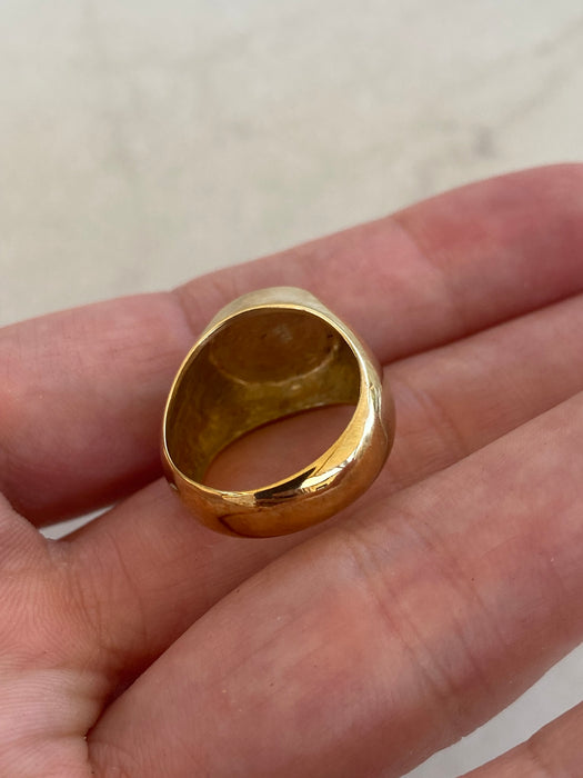 18K Lapis Lazuli Signet Ring