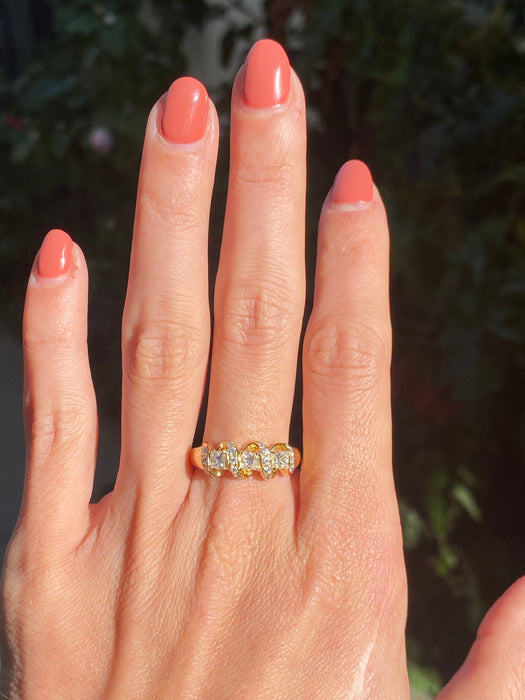 18k diamond swirl ring size 7.5