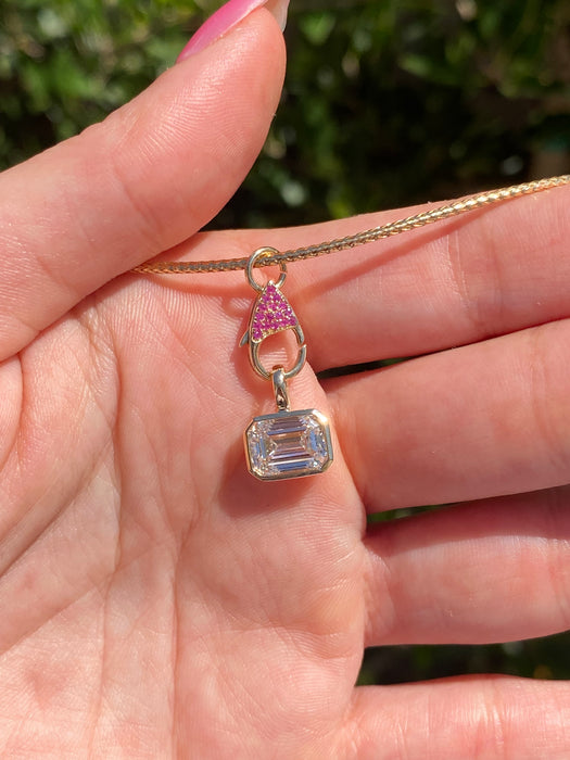 14K Gold Gemstone & Diamond Clasps