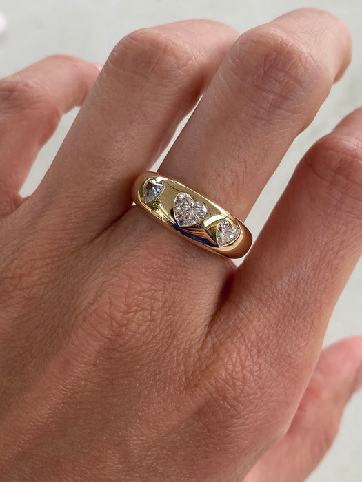 14K Gold 1.4 Carat Heart Lab Diamond Ring Size 7
