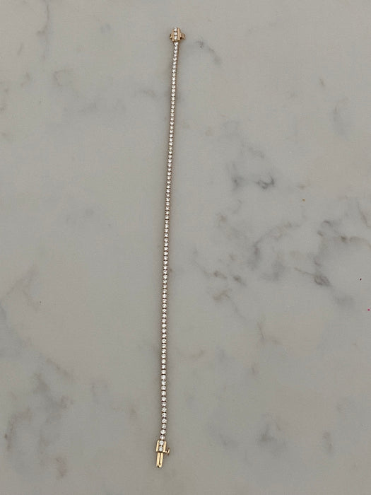 14K 2 Carat Lab Diamond Tennis Bracelet