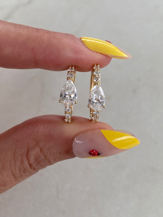 14K Gold Lab Diamond Hoop Earrings – 1.60 CTW