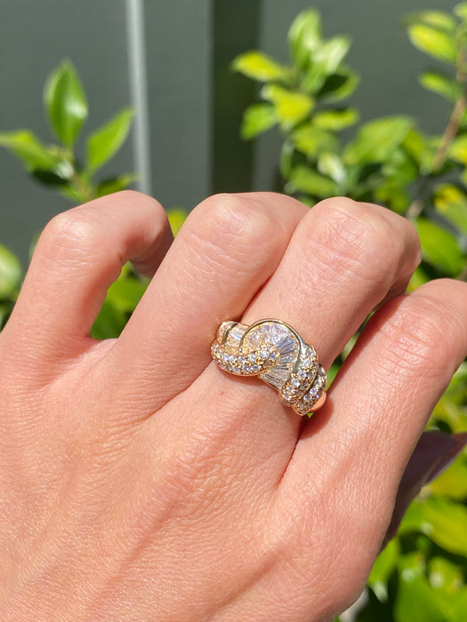 18k 1.21 tcw baguette diamond ring size 6.5