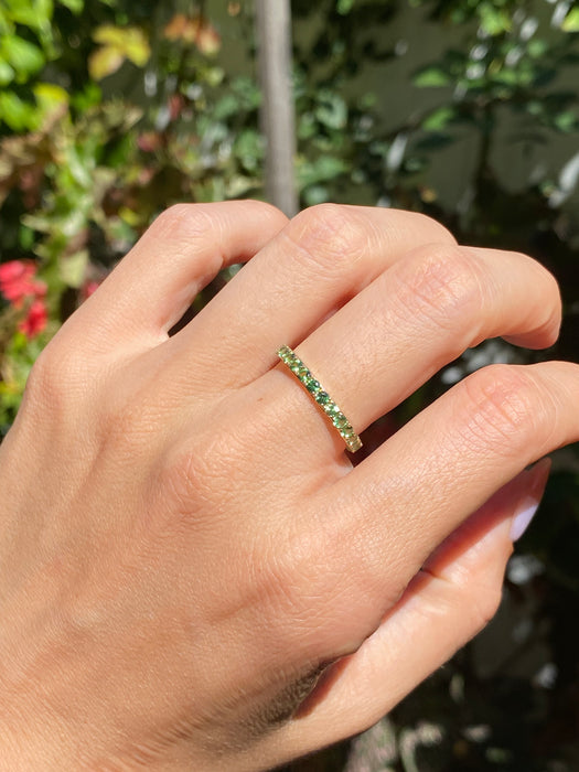 14k green garnet ring size 6.5