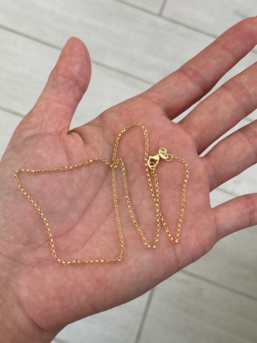 14k 16” belcher chain necklace