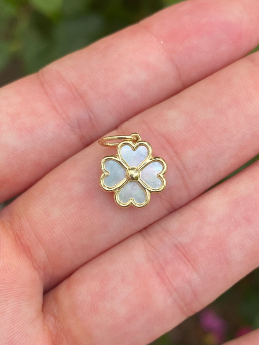 14k clover charm