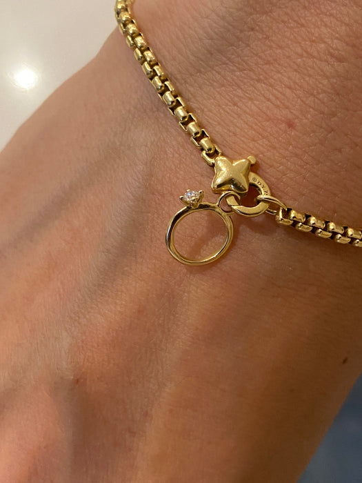 14k tiny diamond ring charm