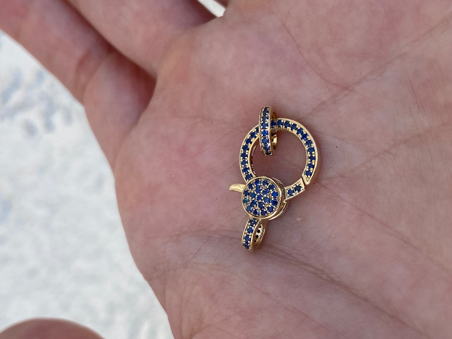 14K Gold Gemstone Clasps & Connectors – Diamond, Ruby, Sapphire, Emerald Carabiners & Heart Links