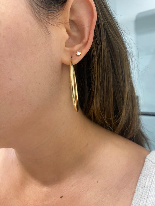 14K Gold Hoop Earrings- 1.95”