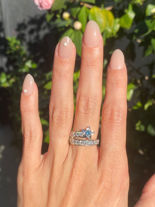 Platinum diamond star ring size 5