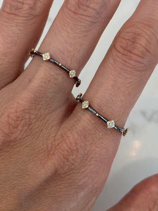 14K Black Rhodium Diamond Eternity Ring – Size 7