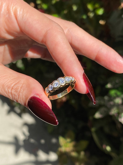 18k 1 carat bezel set diamond ring size 6