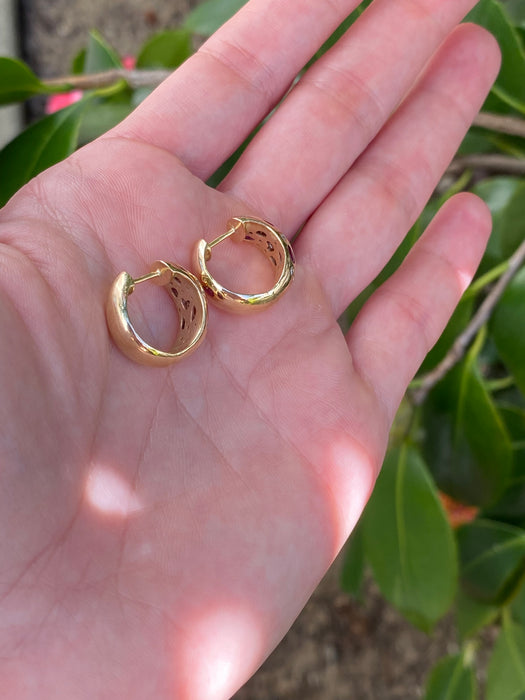 14k ruby fancy cuts and diamond hoop earrings