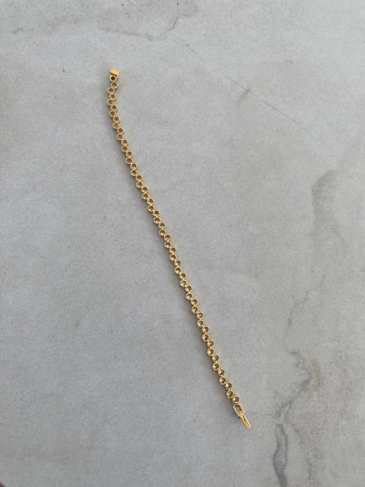 14K 2.5 Carat Lab Diamond Bubble Tennis Bracelet