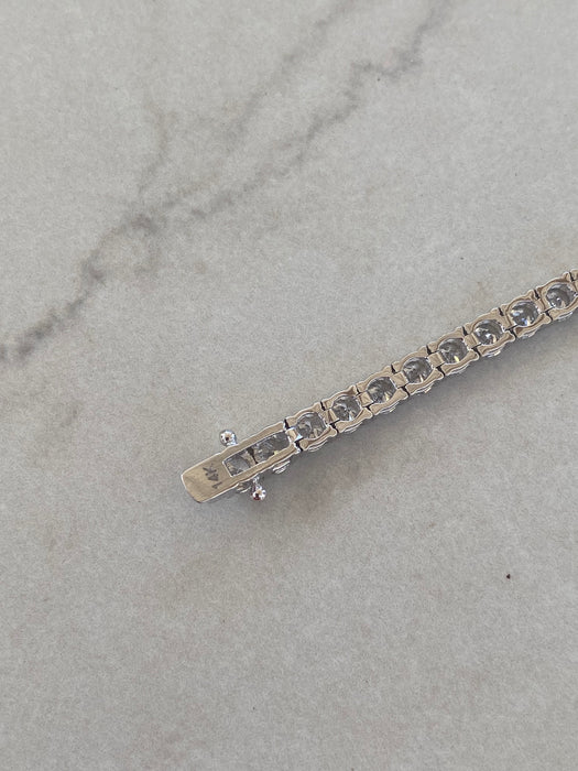 14K White Gold 9 Carat Lab Diamond Tennis Bracelet