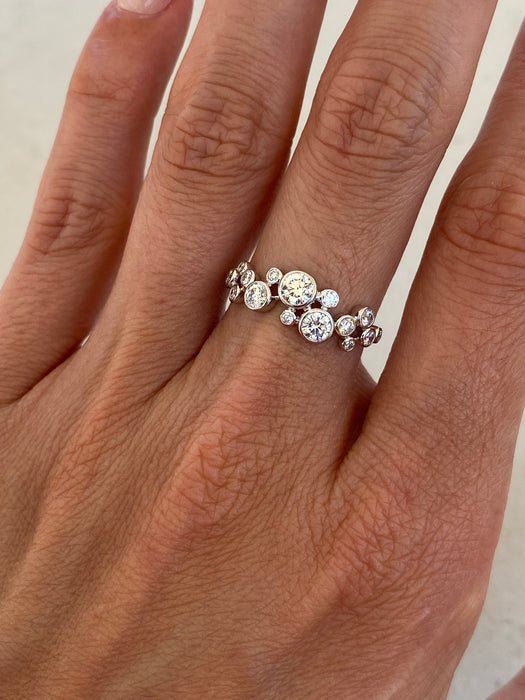 Vintage Platinum 950 Natural Diamond Bezel-Set Ring | 0.78 CTW | Size 6.25