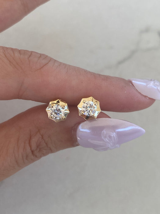 14K Gold 0.64 CTW Lab Diamond Stud Earrings
