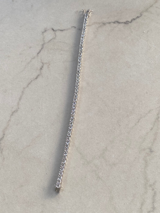 14K White Gold 7.8 TCW Lab Diamond Tennis Bracelet