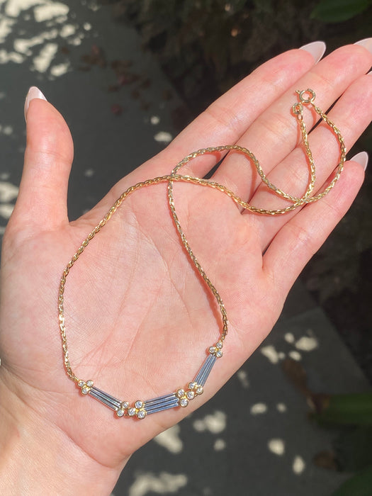 18k platinum diamond necklace 16.5”