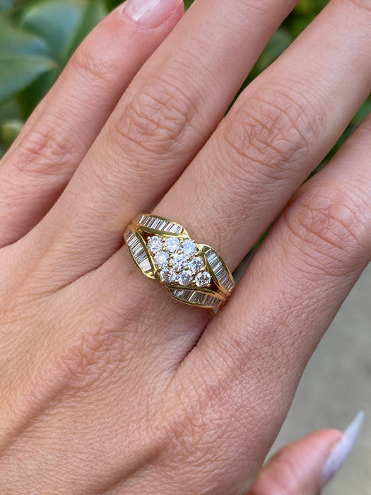 18k 1.25 tcw diamond ring size 6.25