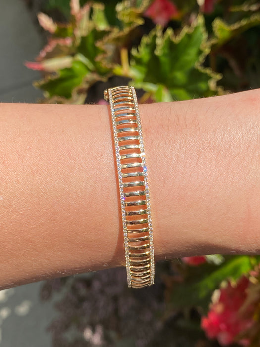 14k 1/2 carat diamond bangle bracelet