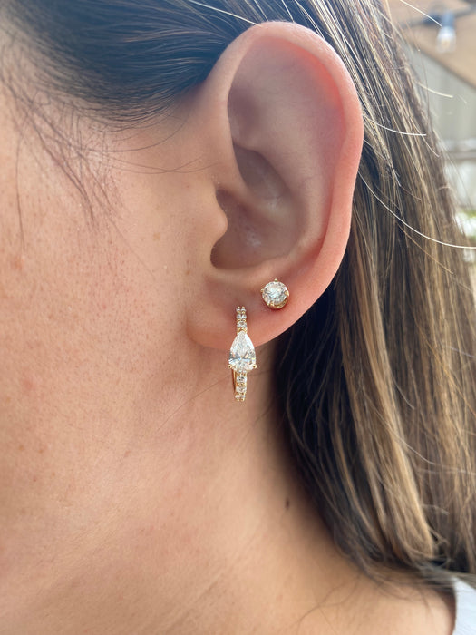 14K Gold Lab Diamond Hoop Earrings – 1.60 CTW
